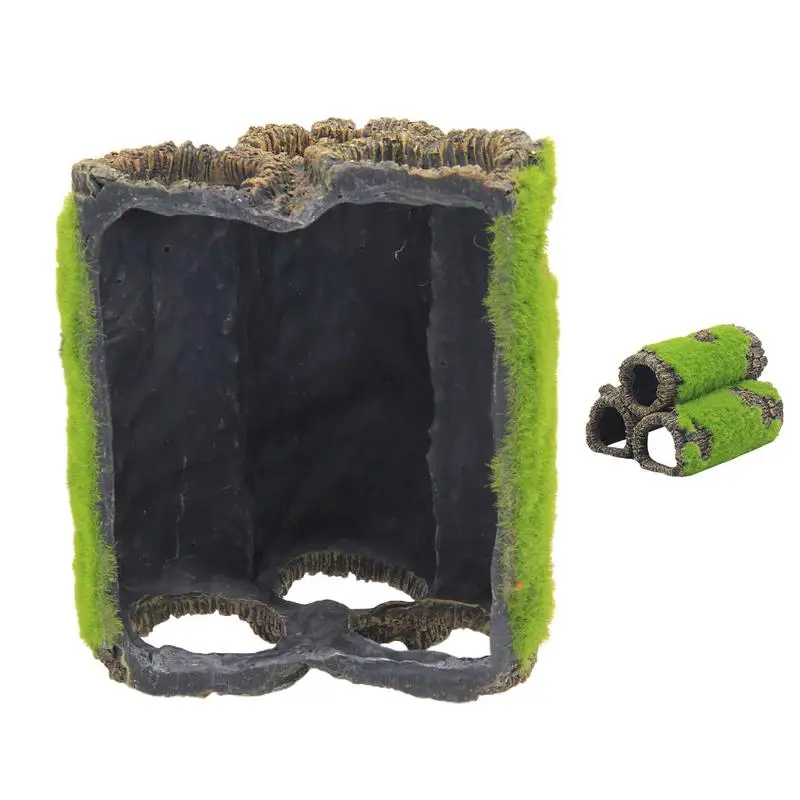 

Fish Tank Hide Aquarium Moss Cave Hide Spacious Removable Multi-Functional Realistic Cave For Hiding Corner Breeding Shrimp