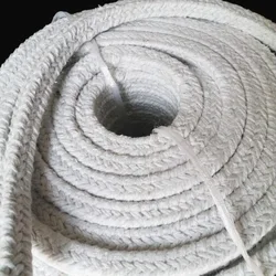 1Meter Ceramic Fiber Braided Rope High Temperature Sealing Strip Aluminum Silicate Kiln Door Refractory Filler Oven Round Rope