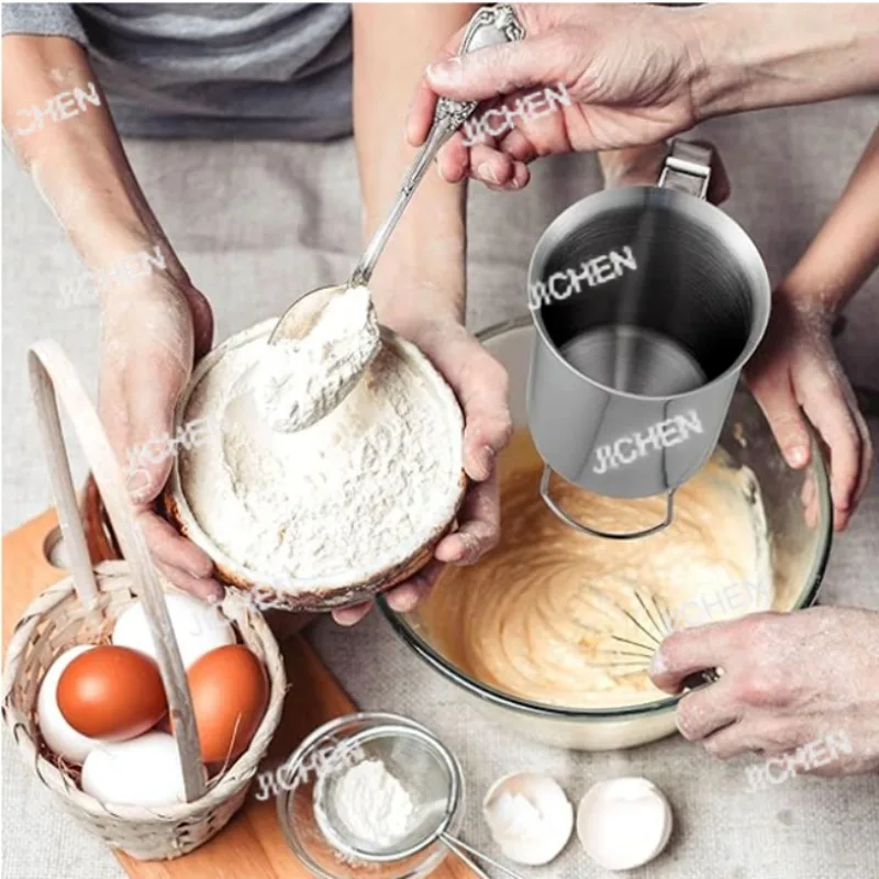 

Neu Stainless Steel Kitchen Tools Funnel Pancake Batter Dispenser Pancake Cake Muffin Waffle Baking Cake - Metal