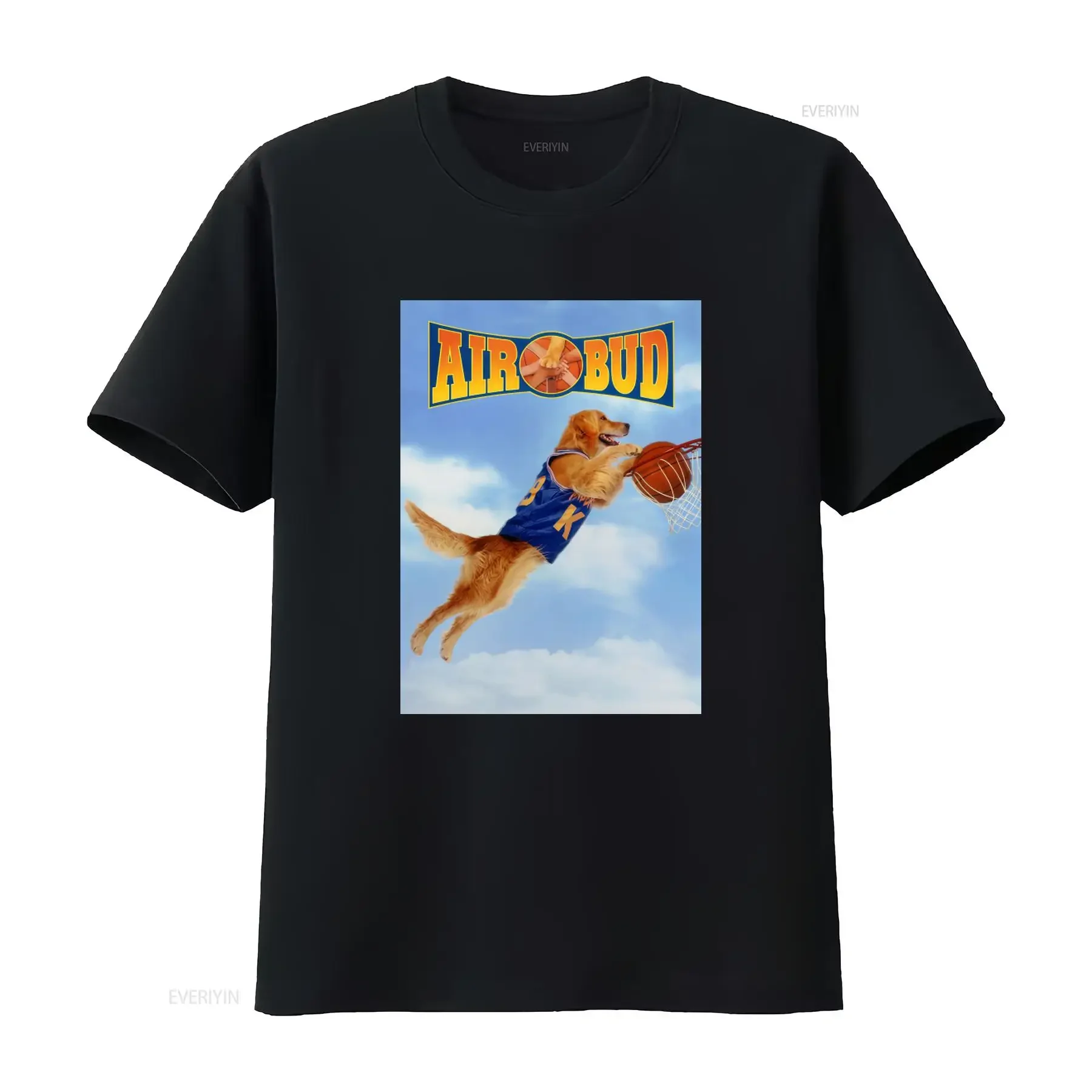 Air Bud Movie T Shirt Family Basketball Dog Dunking Design vintage Washed streetwear Stylish Top For Everyday Wear Versatile