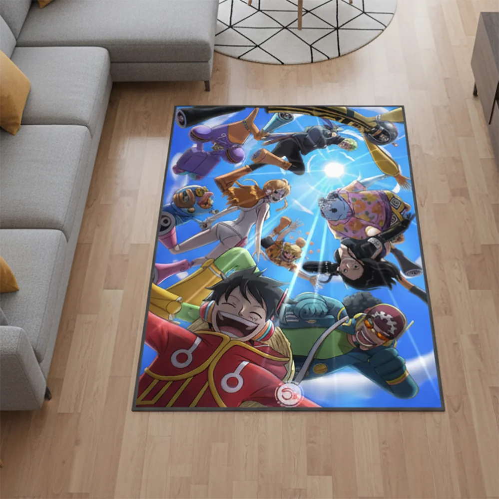Anime Area Rugs One Piece SSG Luffy Zoro Ace Sanji Polular Styles Custom Printed Handmade Carpet for Home Decor Pet Mat