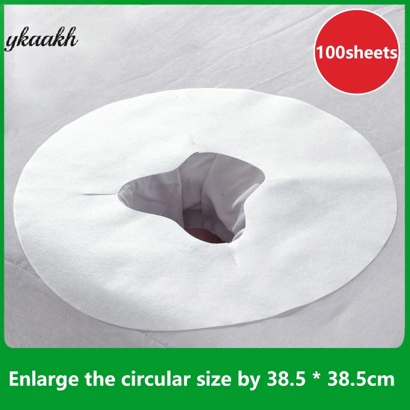 

100pcs Spa Salon Disposable Massage Face Rest Cushion Covers Cradle Sheets Headrest Pillow Paper Massage Face Cradle Table Cover