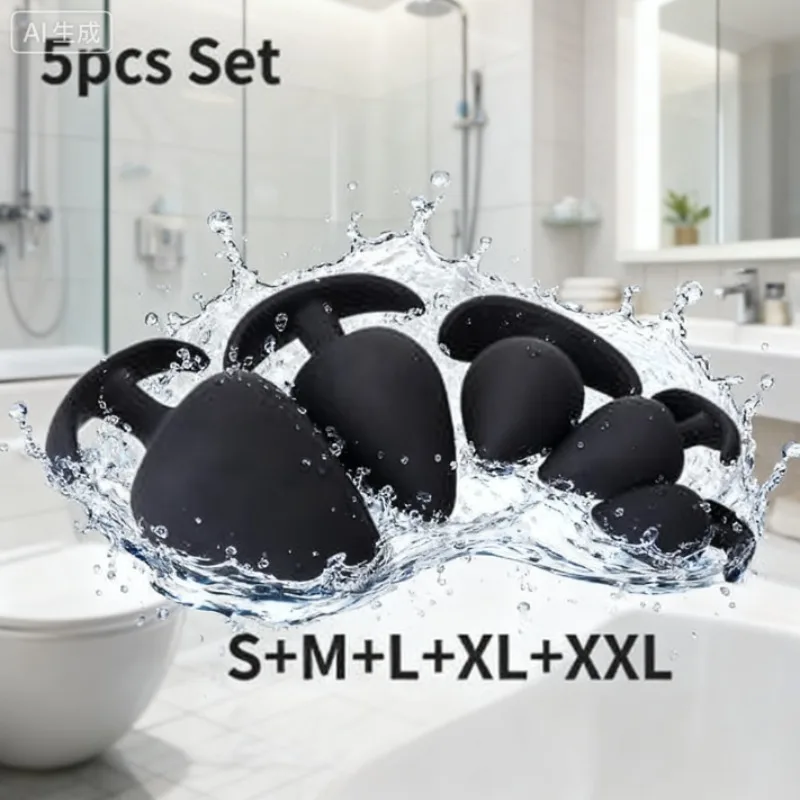 5 أحجام سيليكون المقابس الشرج بعقب سدادة بعقب المكونات الكبار رجل دسار للجنسين الجنس الكبار الجنس لعب للنساء الرجال مثلي الجنس جهاز تدليك للبروستاتا