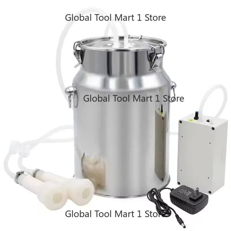 

10L Electric Milking Machine Stainless Steel Milker Farm Cow Goat Vacuum Suction Pump Bucket Automatic Cattle Milking Equipment