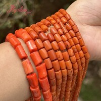 Orange Coral Heishi Column Olivary Natural Stone Spacer Beads 15 Inch for DIY  Charm Needlework Accessories Necklace Bracelet