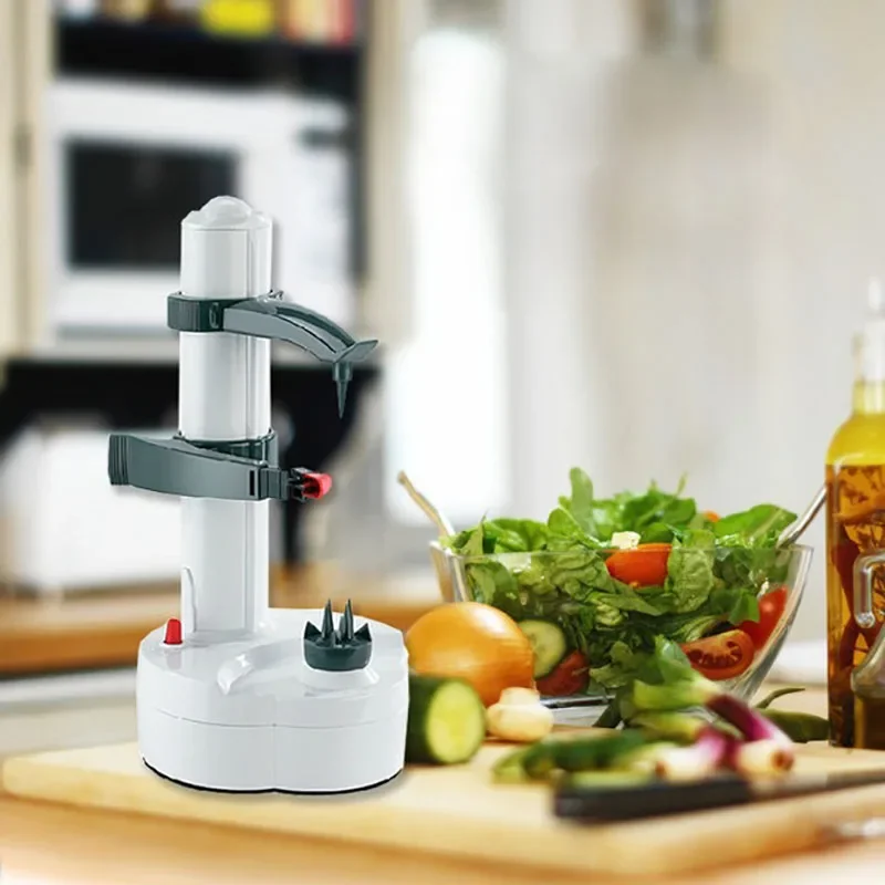 Multifunction Stainless Steel Electric Peeler Automatic Fruit Peeler Vegetable Cutter Three Spare Blades Potato Peeler Machine view 5
