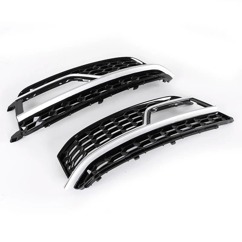 

Glossy Black Honeycomb Hole Panel Fog Light Surround Cover Fit For A5 S-Line S5 2013-2017 Fog Lamp Frame Grill Mesh Shell Bezel