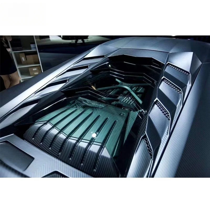 Dry Carbon Fiber Transparent View Engine Hood Bonnet For Huracan LP580 LP610