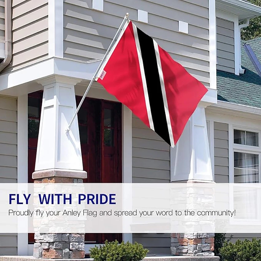5x3 Ft Flag of Trinidad and Tobago Vivid Color and Double Stitched Trinidad & Tobago Flag Polyester with Brass Grommets