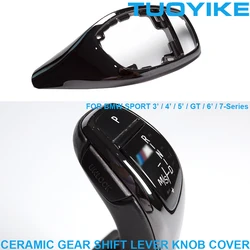 LHD RHD 실제 세라믹 기어 시프트 레버 손잡이 커버 BMW M 스포츠 F20 F22 F30 F35 F32 F36 F10 F18 F07 F06 F01 F02 X3 X4 F25 F26
