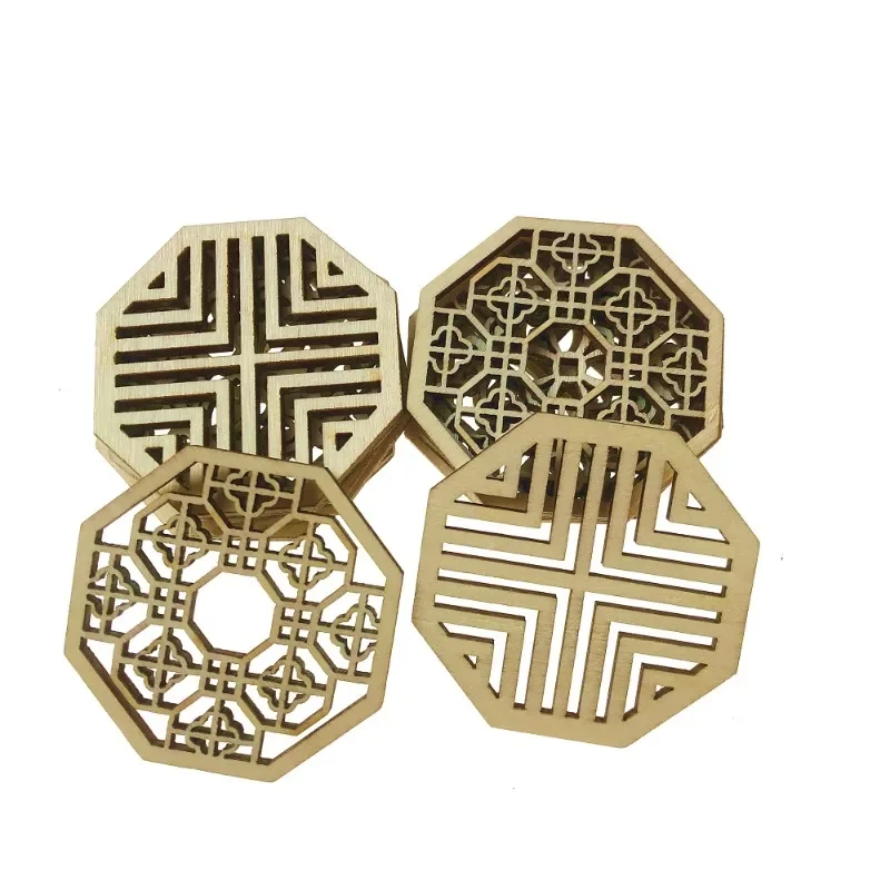 

25pcs Wooden Carved Onlay Appliques Carving Decal Corner Craft Unpainted Furniture Home Window Decoration Wood Carving Decal