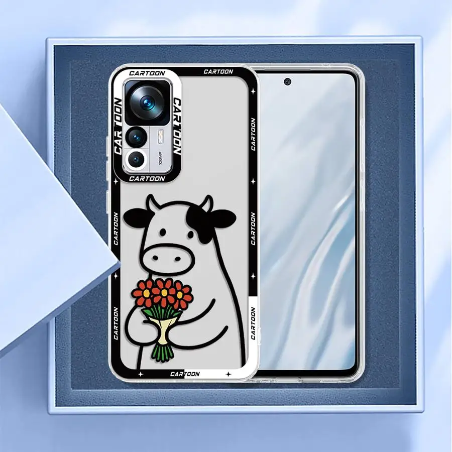 샤오미 레드미 노트 9 11S 11 14 13 12 프로 플러스 10프로 8 12S 10라이트 10S용 전화 케이스 소프트 커버 만화 소 디자인