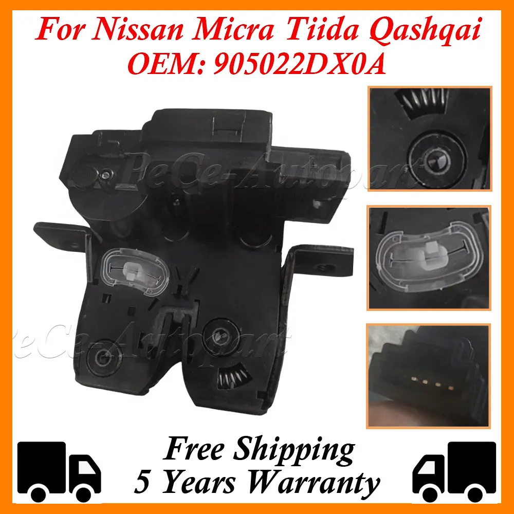 

905022DX0A Rear Trunk Door Lock Latch Catch Actuator Tailgate Liftgate Boot Hatch Fit For Nissan Micra Tiida Qashqai 90502-2DX0A