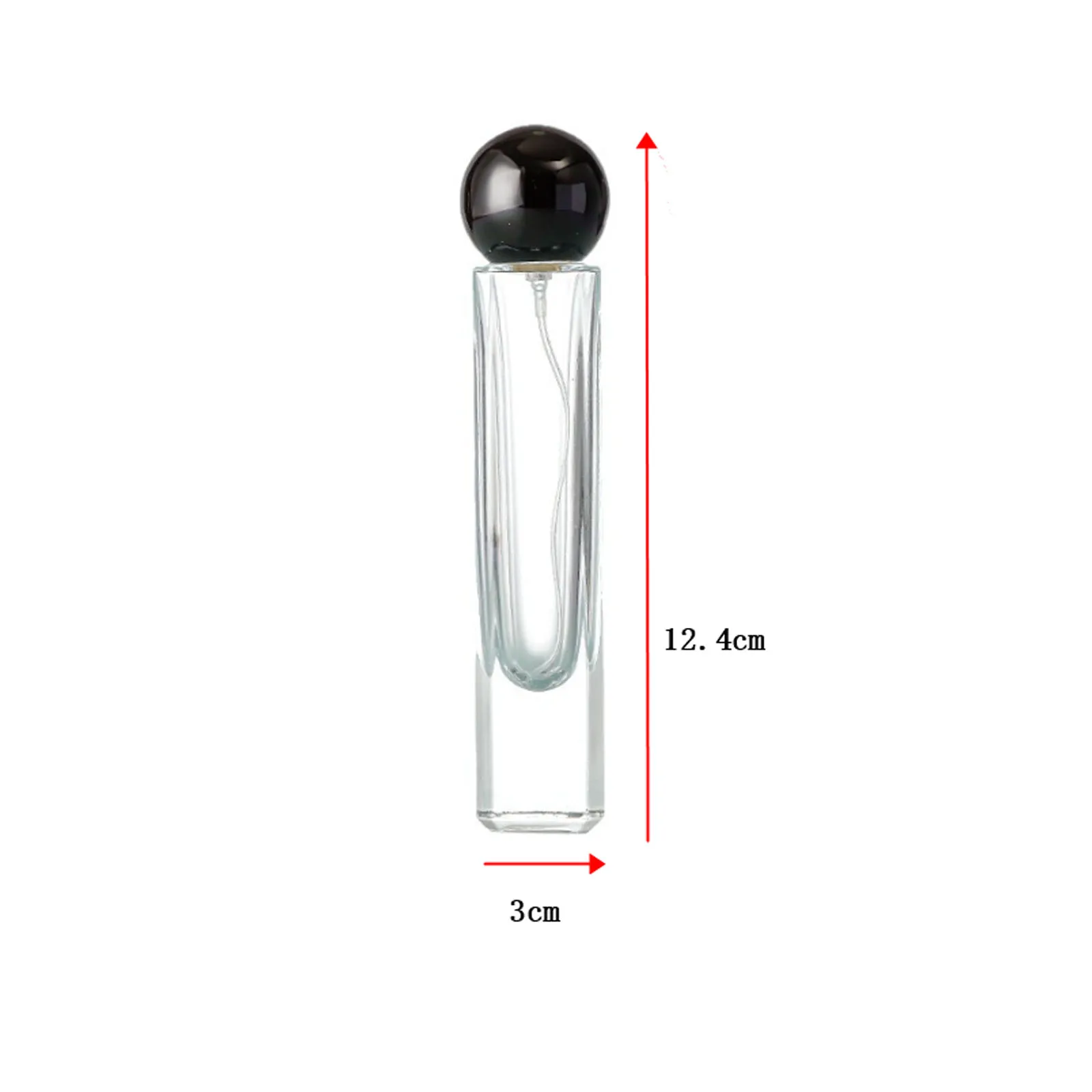 30ml 원통형 향수 리필 스프레이 병 투명 유리 용기 여행용 휴대용 프레스 빈 분무기 디스펜서