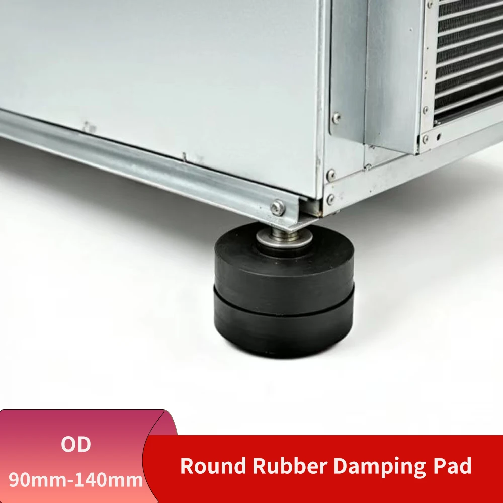 Round Rubber Damping Pad/Fan Coil Damping Washer/Rubber Damp Pad Shock-Absorbing&Soundproof Machine Foot Washer OD 90mm-140mm