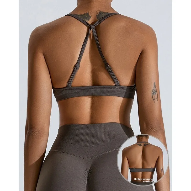 

New Fashionable Back Sling Fitness Yoga Clothing Women Quick-drying Outdoor Sports Underwear Tight Yoga Undershirt