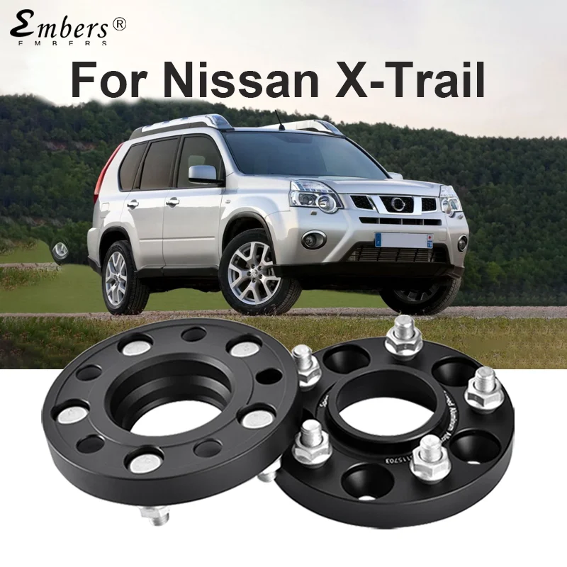 

Проставка-адаптер для колес Embers для Nissan X-Trail, PCD 5X114.3, CB 66.1, M12X1.25, черная, из кованого алюминия, 1 шт.