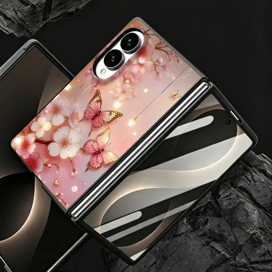Cherry Blossom And Butterfly Fantasy Prints Case for Samsung Galaxy ZFold Wide Z Fold 8 ZFold8 Z Fold8 Wide Luxury Phone Cover