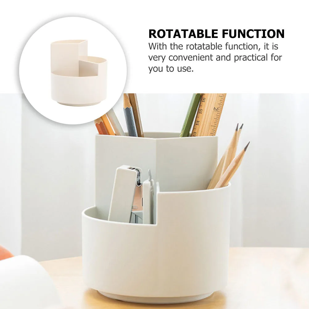 

1Pcs Rotating Pen Holder 360 Degree Desktop Organizer Office Stationery Storage Box Makeup Brush Pot Pencil Holder