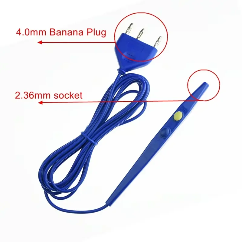 High Voltage Pencil and Knife Hand Foot Control Extendable Pen 3 Meters Silicone Cable ESU Pencil Compatible