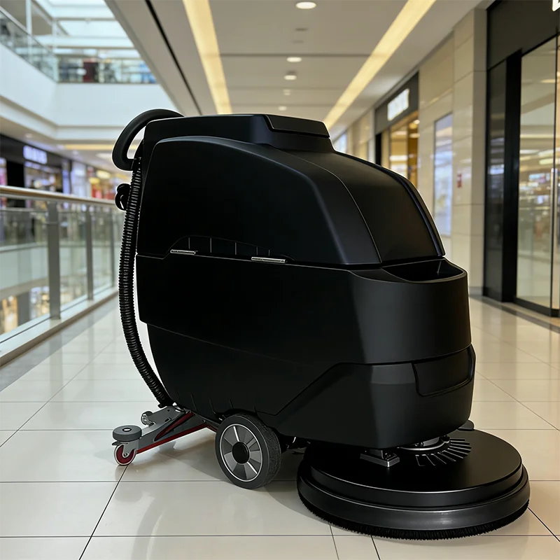 

Heavy Duty Automatic Walk Behind Scrubber Dryer with Large Capacity Tanks for Commercial Industrial Cleaning