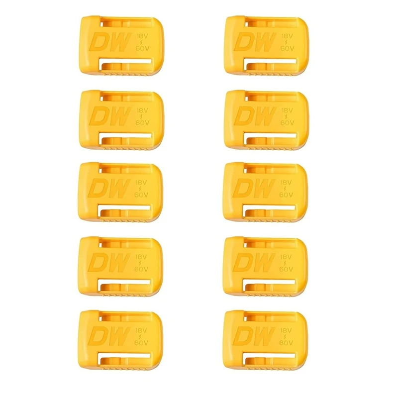 10Pcs Battery Holder For Dewalt 18V 20V Wall Mount Battery Dock Holder For Dewalt Tool 18V-60V Battery Storage Holder