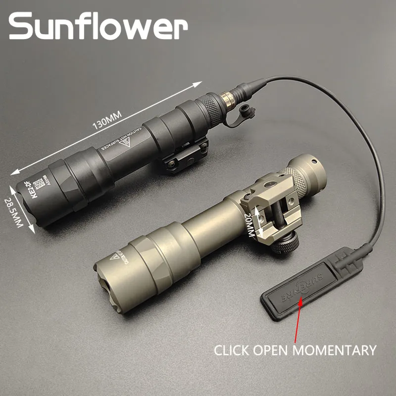 Surefir M300 M600DF 1400 Lumen Ultra High Power Strong Light Flashlight With Momentary Remote Switch Fit 20MM Picatinny Rail