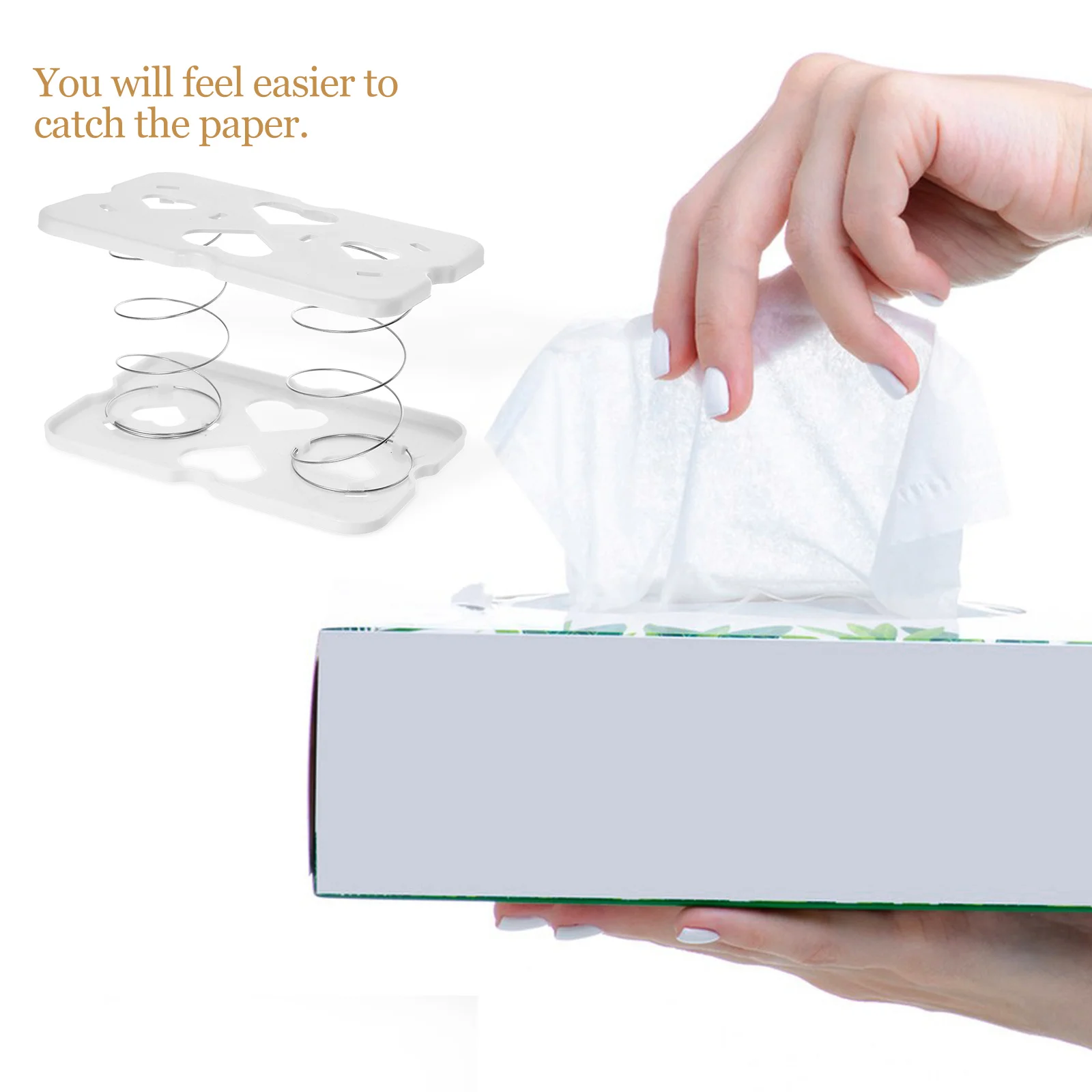 

2pcs Tissue Spring Support Bracket Elastic Holder for Paper Towel Lifting Tissue Box Part Abs Automatic Rising Stretcher