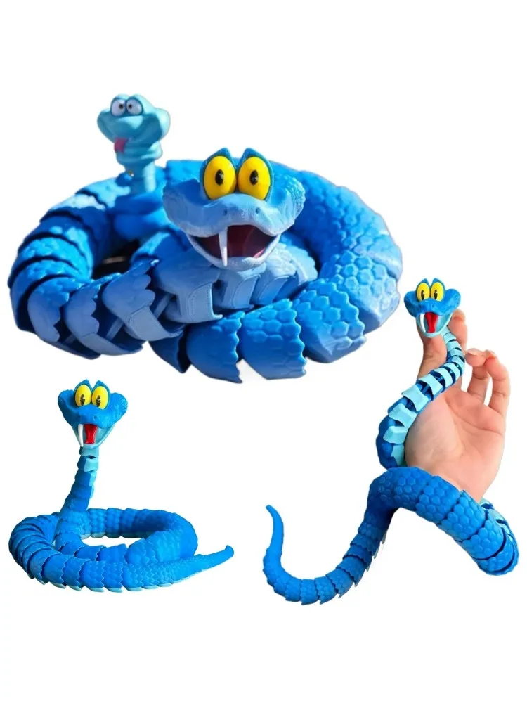Nieuwe Gary Snake: Disney Zootopia 2 Gearticuleerde simulatiespeelgoedslang, 3D-geprinte slang Gary-model Stressverlichtingsspeelgoed Kindercadeau - afbeelding 2