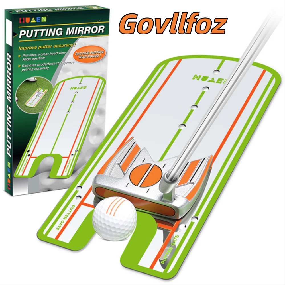 

Профессиональное зеркало для тренировки паттинга в гольфе, стационарное тренировочное устройство, инструмент для отработки выравнивания и улучшения техники паттинга.