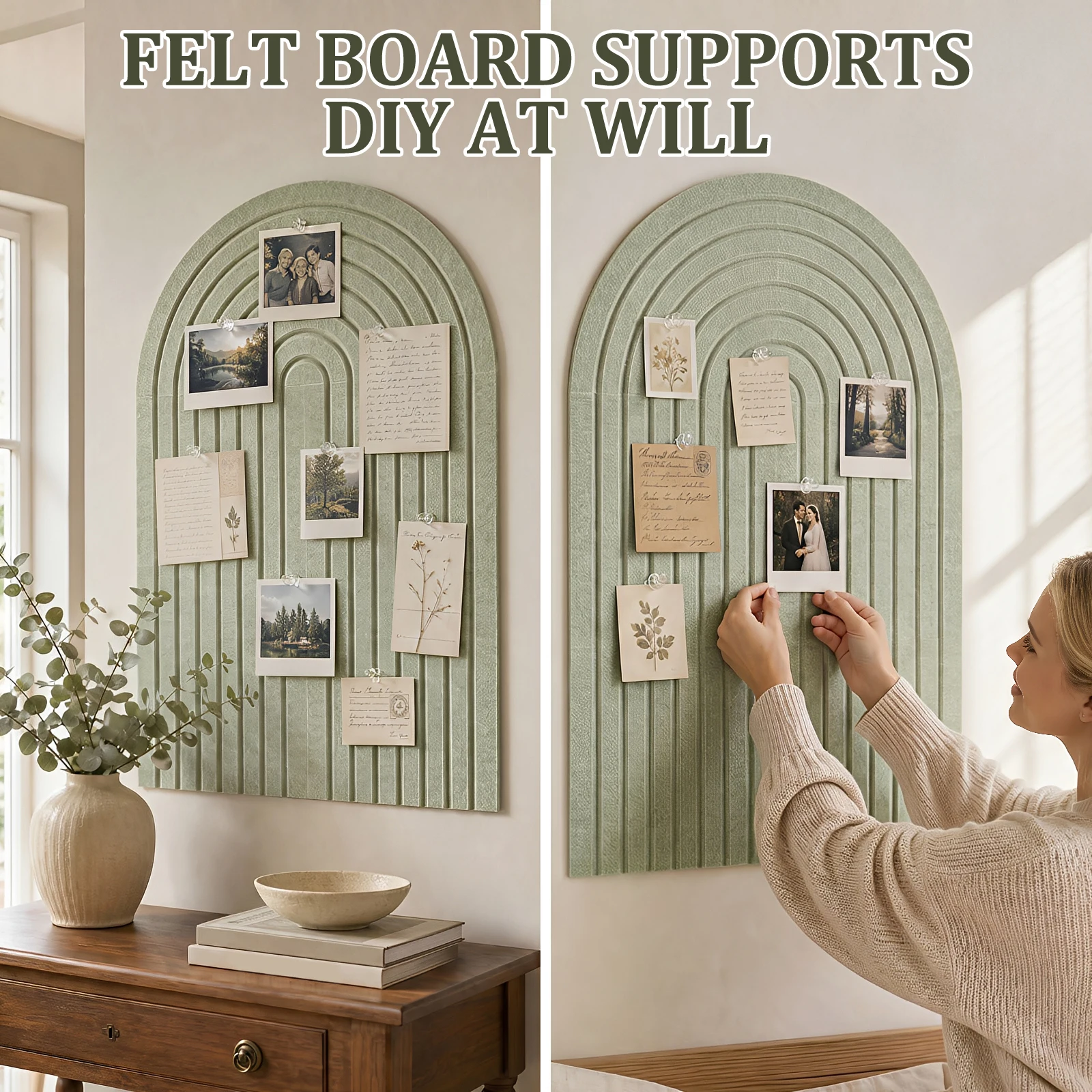 Arched Felt Bulletin Board 35.43