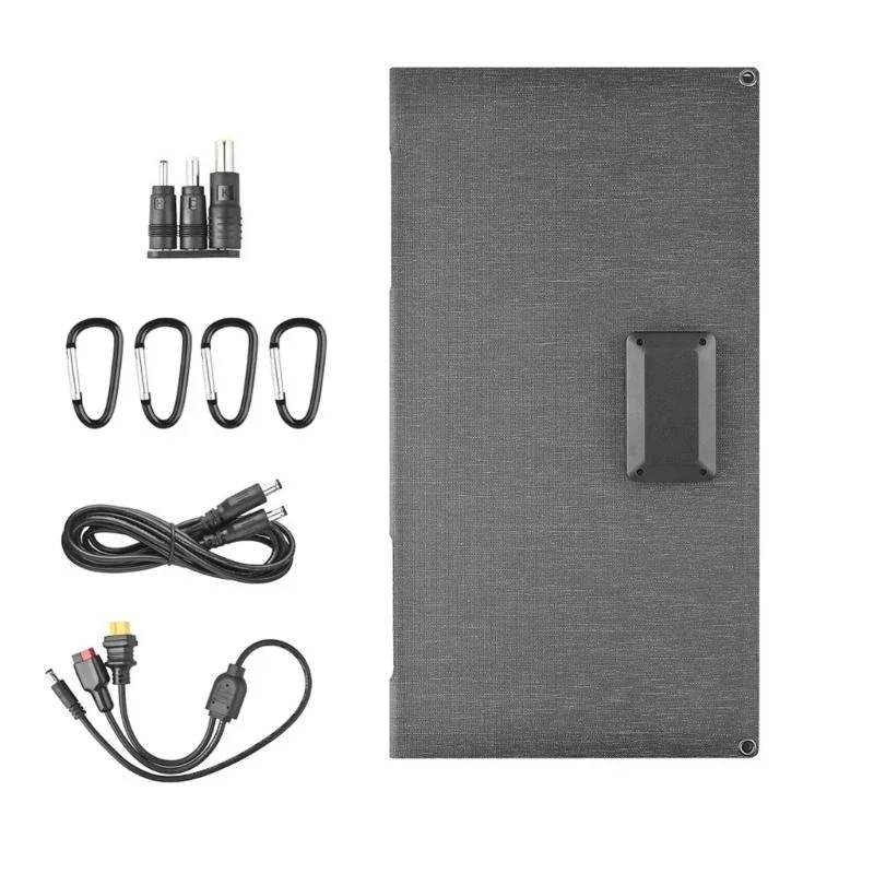 Practical 60W ETFE Solars Panel Portable Foldable Designs with USB and Type C Outputs for Outdoor Devices 87HA