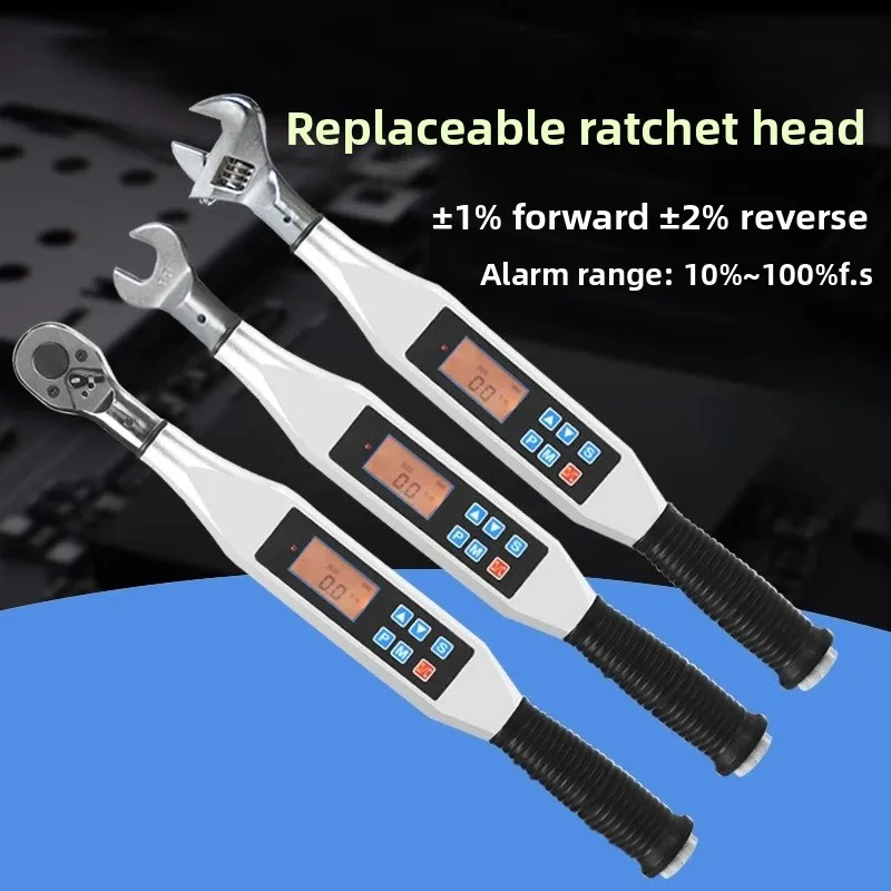 Cyfrowy klucz dynamometryczny o wysokiej precyzji, klucz dynamometryczny z alarmem i ustawionym poprzednio momentem.