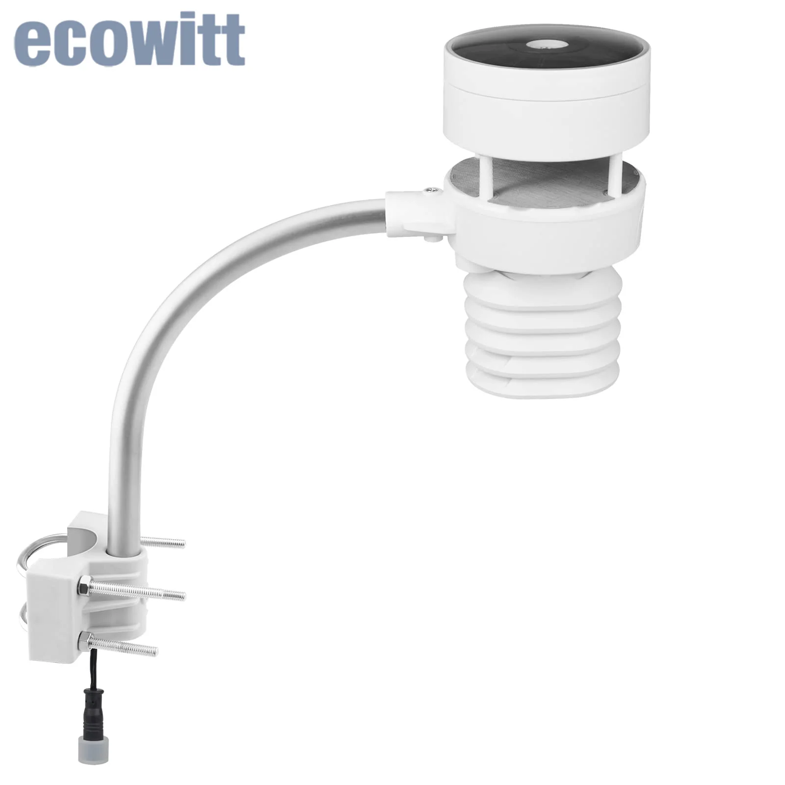 Ecowitt WS80 Ultrasonic Anemometer with Light & UV, Thermo-hygrometer Sensors, 6-in-1 Solar Powered Weather Station Sensor