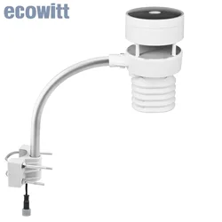 Ecowitt WS80 ultrasone anemometer met licht en UV, thermo-hygrometersensoren, 6-in-1 weerstandssensor op zonne-energie