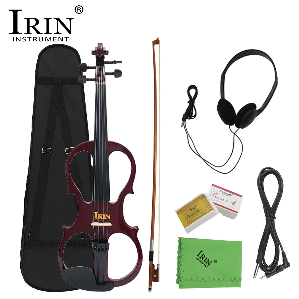 4/4 Electric Violin Set with Case Black, Maple, Ebony