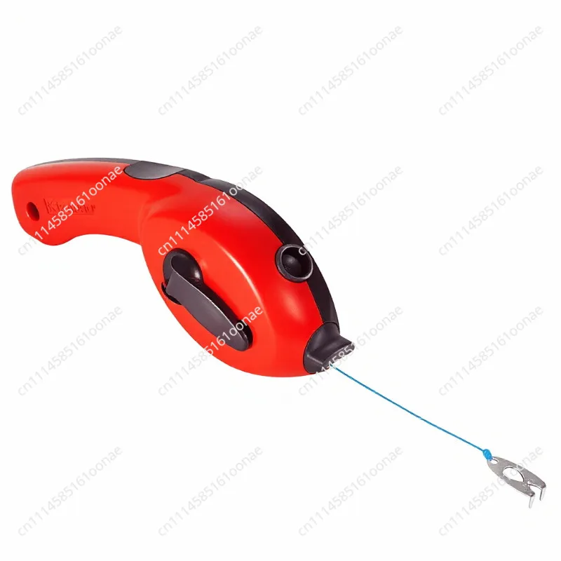 Chalk Line Scriber 30M Rubber Nose Ink Bucket  Manual Spring Wire Take-up Hook End Smooth Rewind Powder Bucket