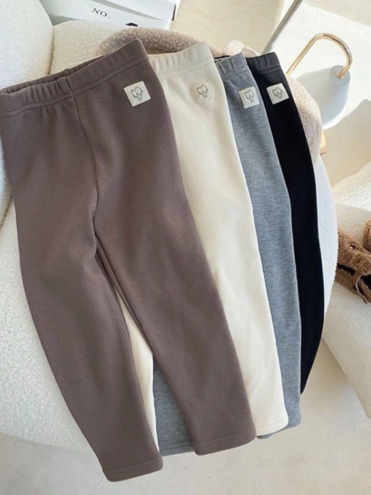 

Утепленные брюки на флисовой подкладке для девочек, модные осенне-зимние брюки для малышей и детей