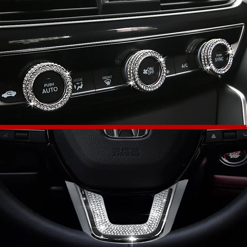 For Honda CRV 2023-2026 Haoying Car Decoration Products Steering Wheel Air Conditioner Trend Knob Sticker CR-V Decor Accessories