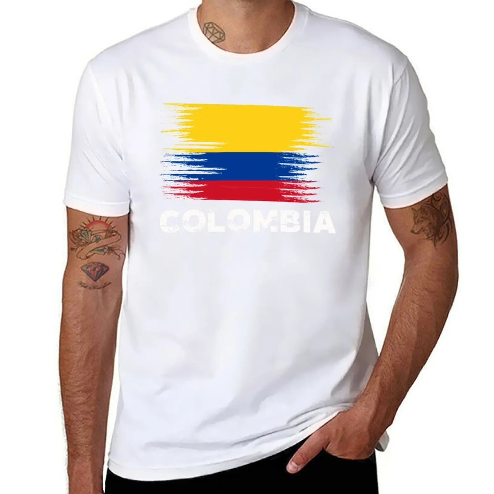 

Colombia - Colombian Flag Sport Soccer Football Gift T-Shirt funny t shirts dark humor t shirt man luxury T-Shirt