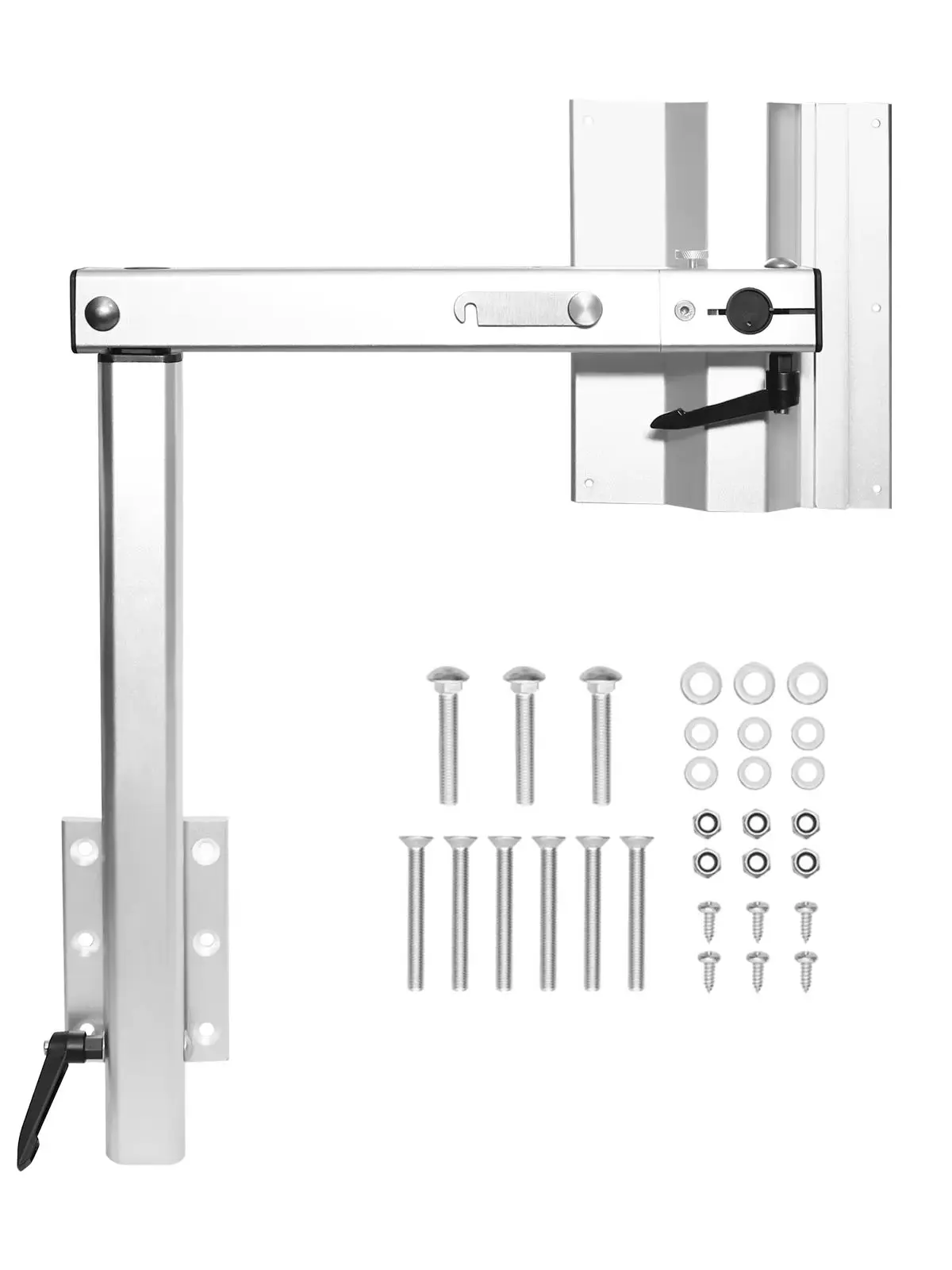 Verstelbaar RV-tafelmontagesysteem met 360 graden draaibare functie °   Draaibare poten van aluminiumlegering, geschikt voor campervan, camper, woonboot en jacht - afbeelding 2