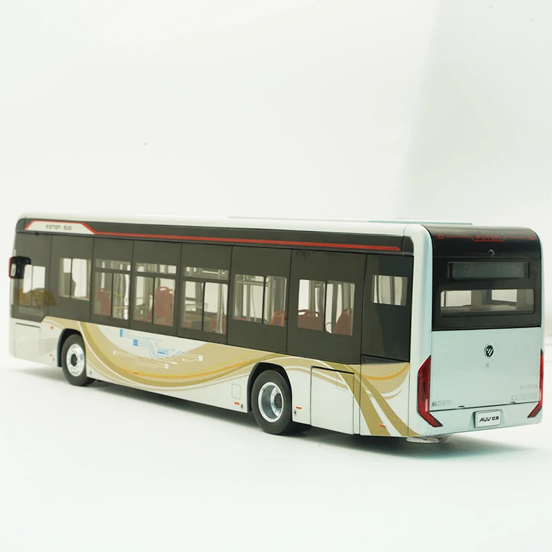 1:36 Scale Diecast Alloy BJ6129EVCA New Energy Electric Bus Toys Cars Model Classics Adult Collectible Souvenir Gifts Display