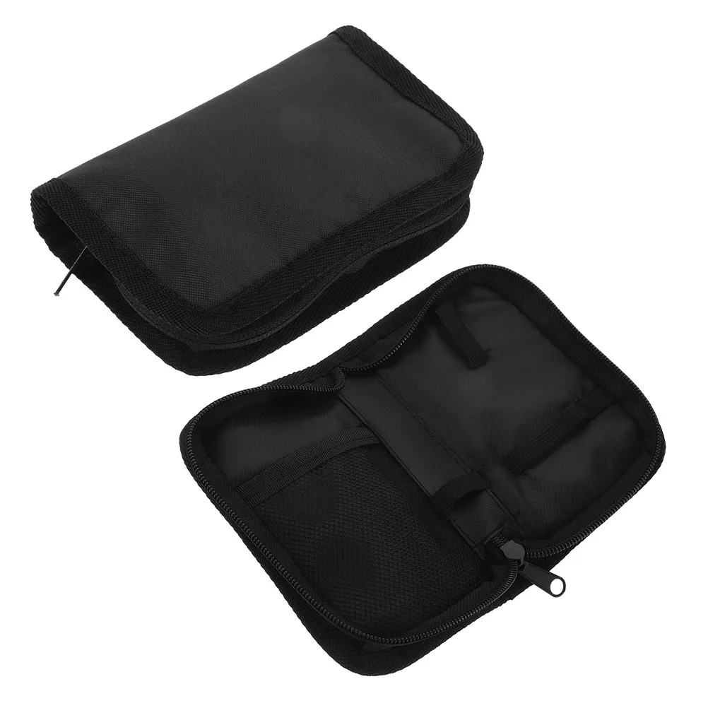 2Pcs Medicine Supply Organizer Blood Glucose Meter Bag Multifunctional Hard Shell Case for Meter Test Strips Needles Pens Easy