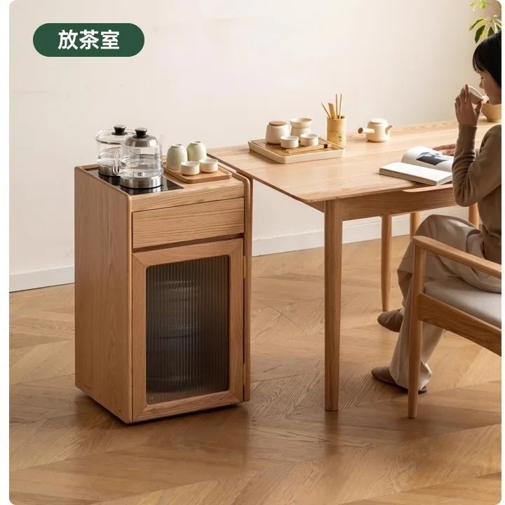 

Customizable integrated household mobile small tea table kitchen cabinet coffee table storage