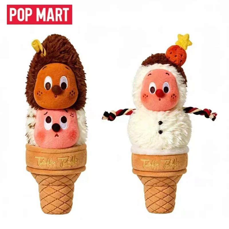 

POP MART Серия Twinkle Twinkle MOON GELATO - Плюшевые подвески-игрушки «Двойное мороженое» / «Снеговик» в слепых коробках-сюрпризах