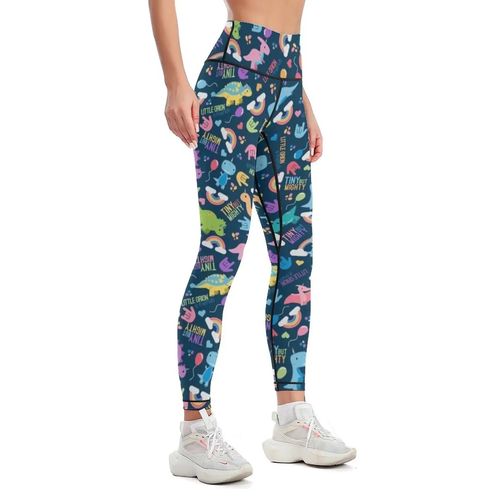 Little Orion and friends pattern 2 Leggings legging gym sport set Women's sports pants sport pants Womens Leggings