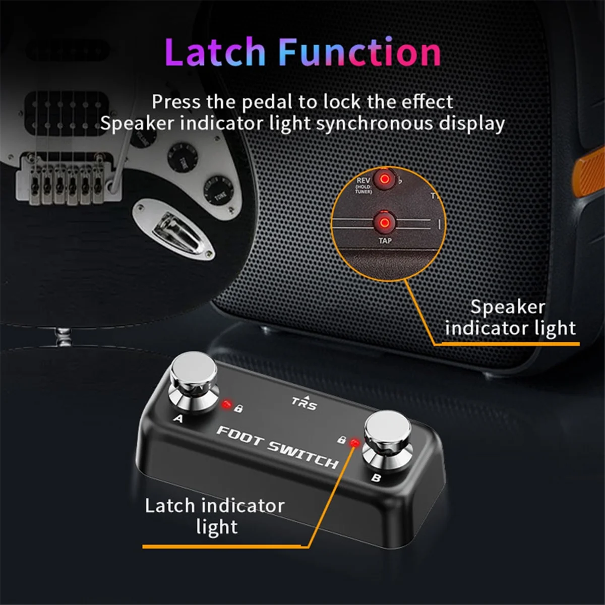 A03R New Amplifier Double Pedal External Foot Switch Double Step Nail Momentary Switch Ampero Pedal BEAT BUDDY Pedal