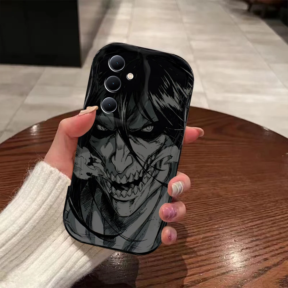 Anime Allen Attack On Titan 3D Wave Case For Xiaomi Redmi 13C 12 12C 10 10C 9 9C A1 A2 K50 Note 13 12 11 10 Pro Plus 4G 5G Cover