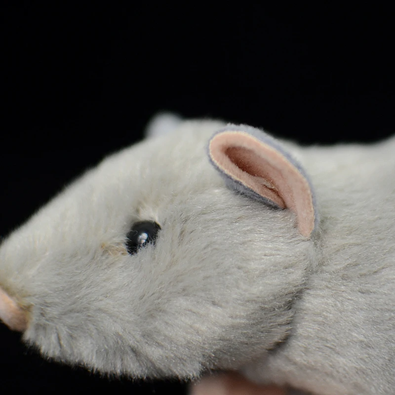 Cute Grey White Mouse Simulation Stuffed Soft Plush Toy lovely Kawaii Dolls Animal Mini Real Life Lifelike Toys Gift