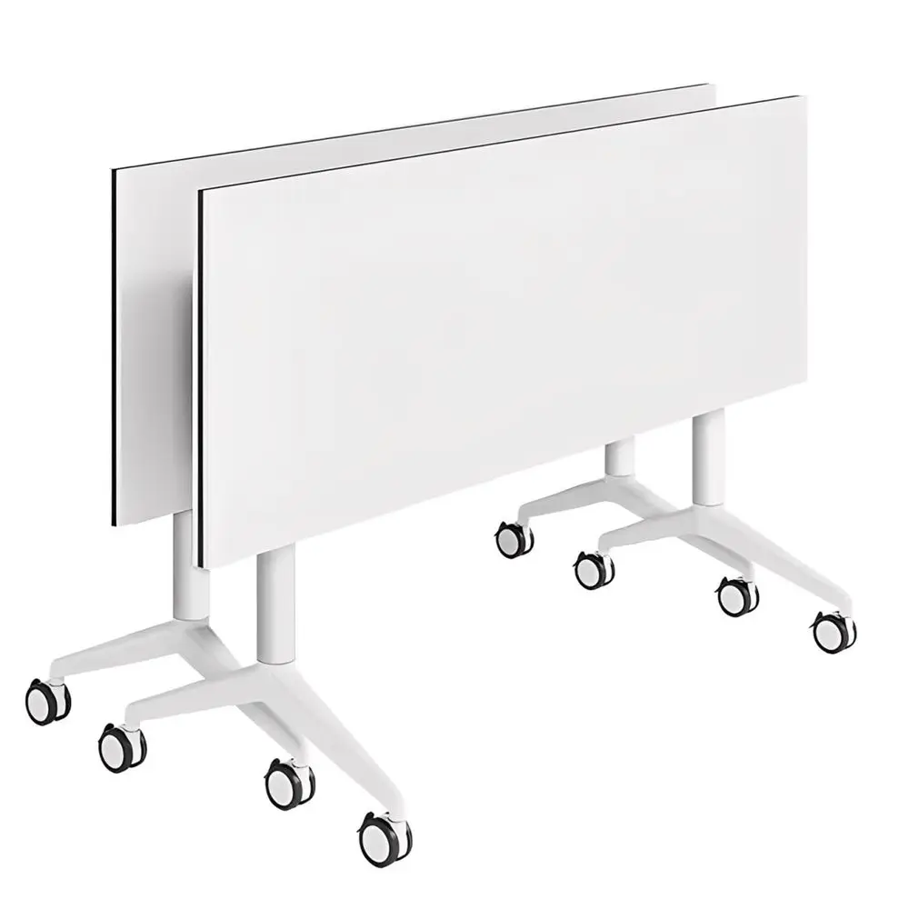 

Folding Conference Table Bussiness Conference Room Tables with FlipTop Design amp Silent Wheels Portable for Trainings Offices